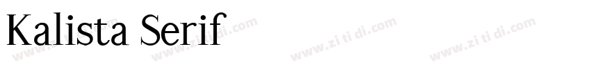 Kalista Serif字体转换